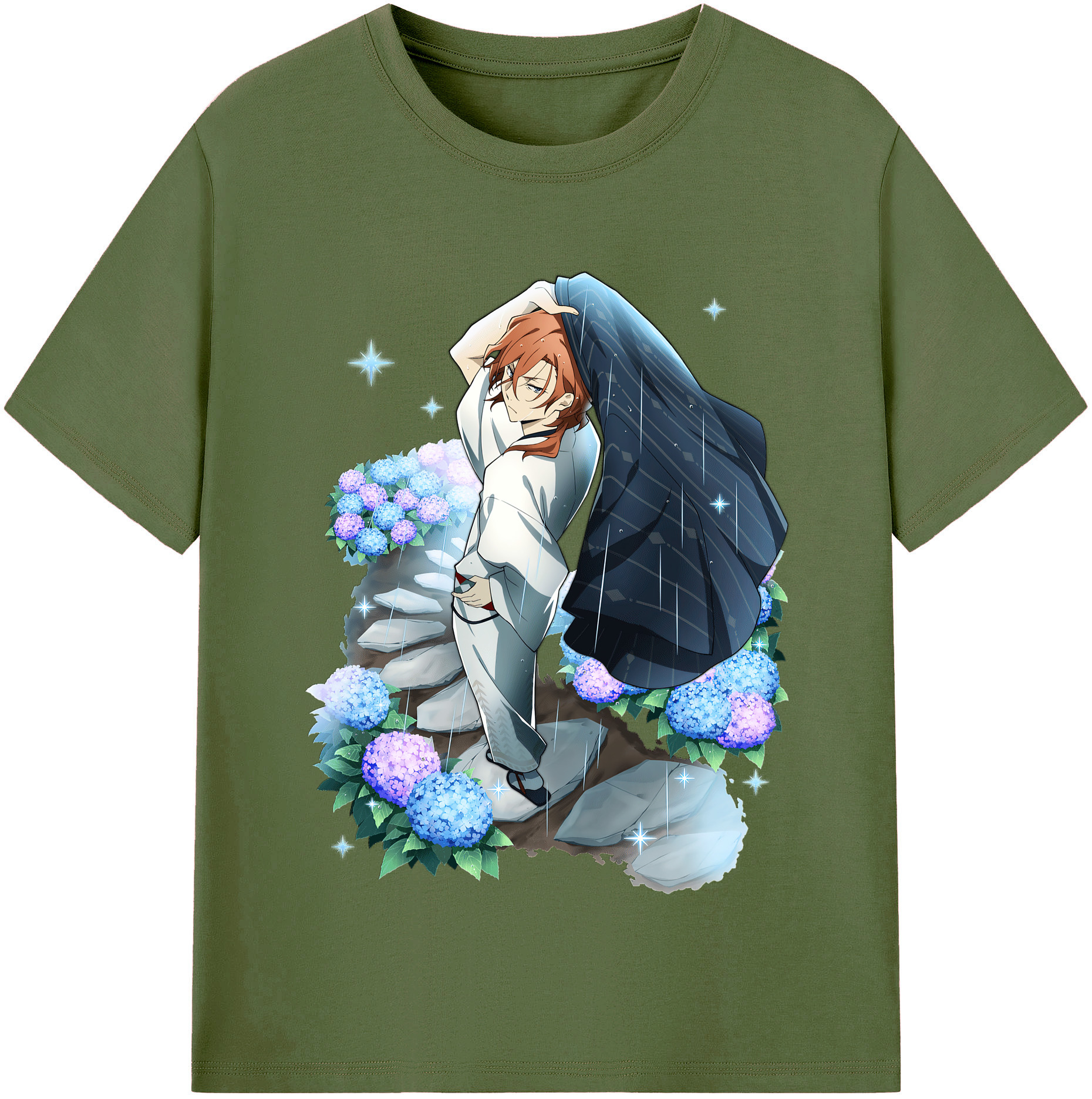 （画像用） 文豪ストレイドッグス Bungo Stray Dogs 綿100％半袖Tシャツ（フロントプリント）